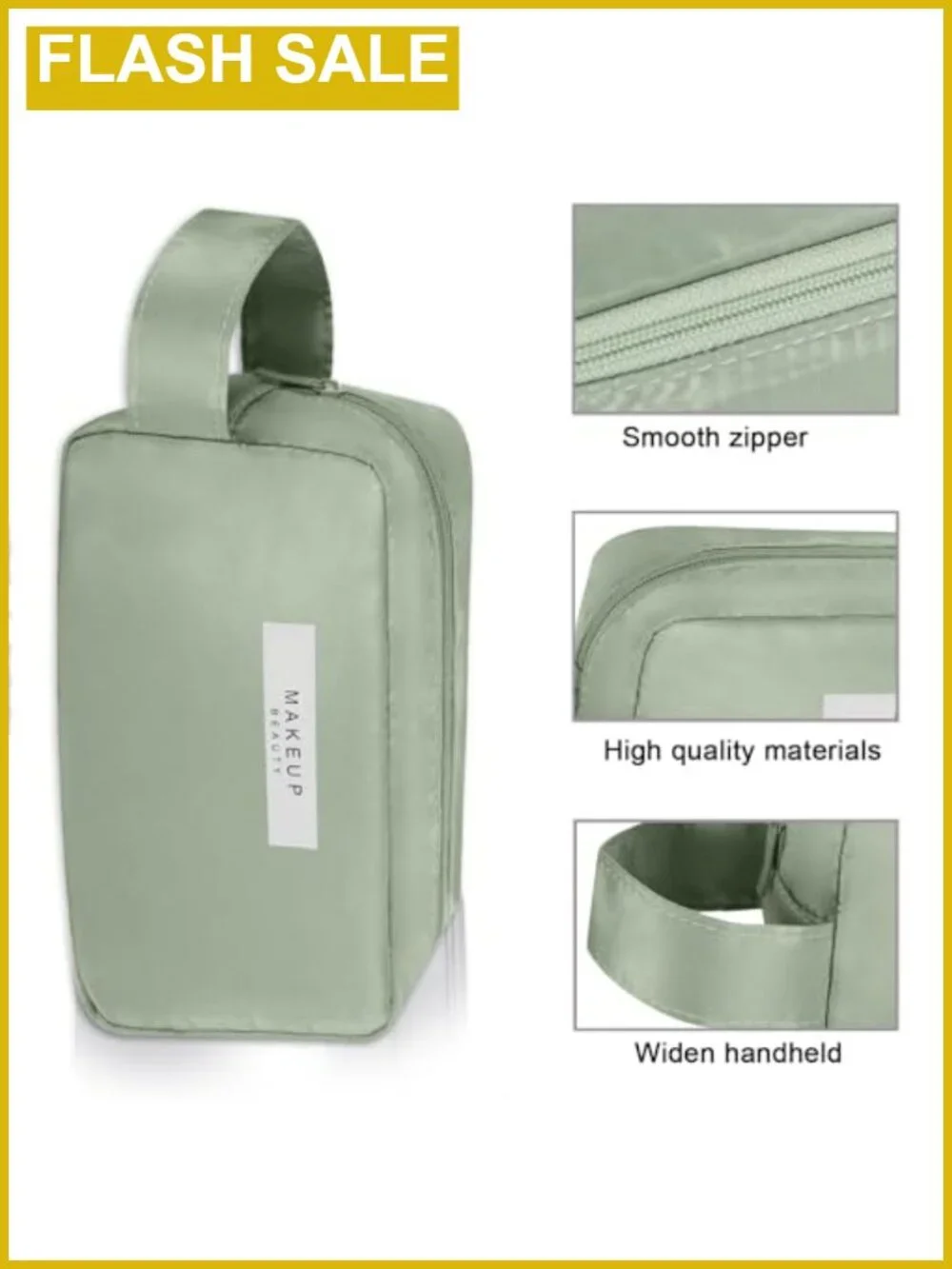 Travel Makeup Bag Cosmetic Toiletry Bag Nylon Waterproof 3pc Set